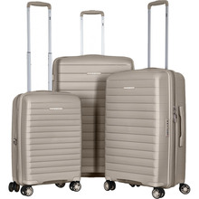 Набір валіз 2E Aero L+M+S Grey-Brown (2E-SPP-AERO-SET3-TP)