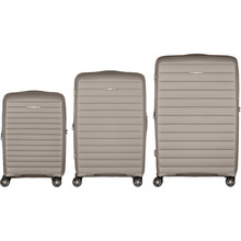 Набір валіз 2E Aero L+M+S Grey-Brown (2E-SPP-AERO-SET3-TP)