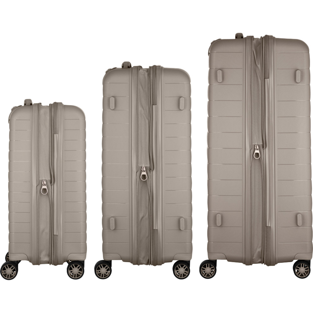 Фото Набір валіз 2E Aero L+M+S Grey-Brown (2E-SPP-AERO-SET3-TP)