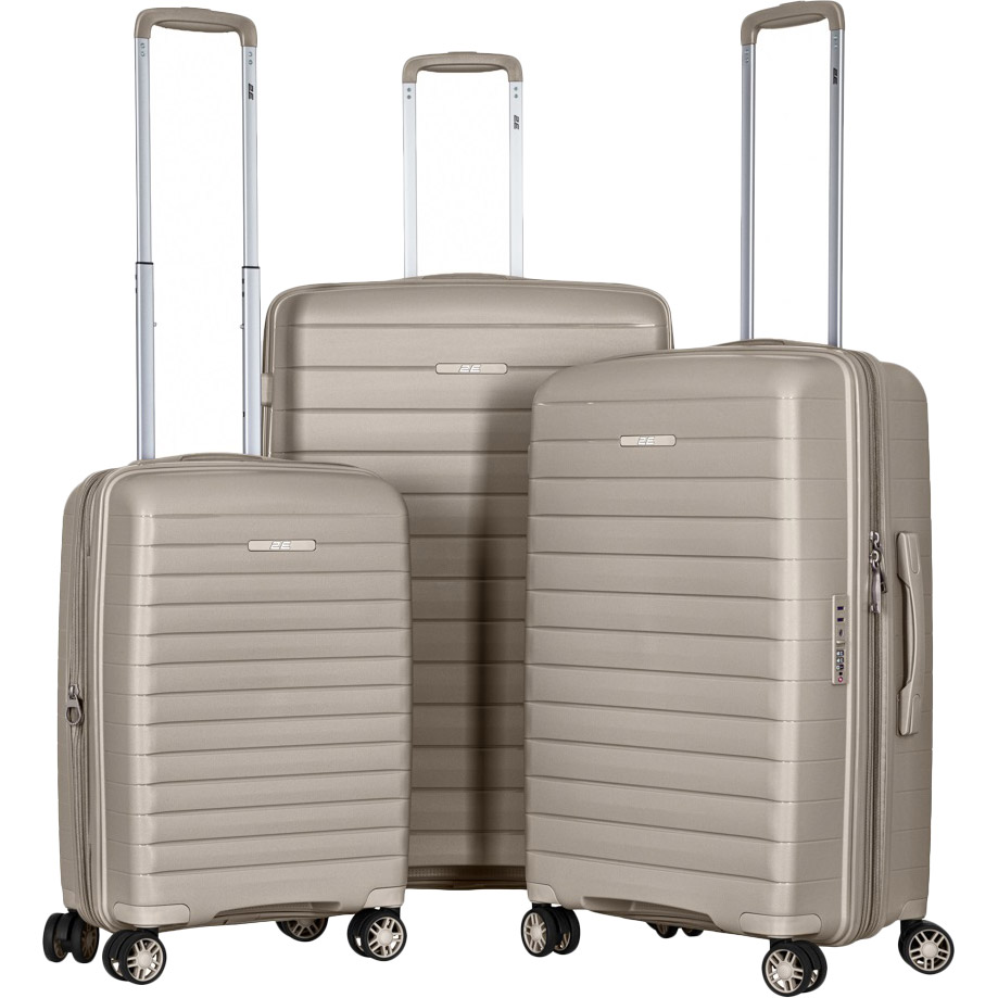 Огляд Набір валіз 2E Aero L+M+S Grey-Brown (2E-SPP-AERO-SET3-TP)