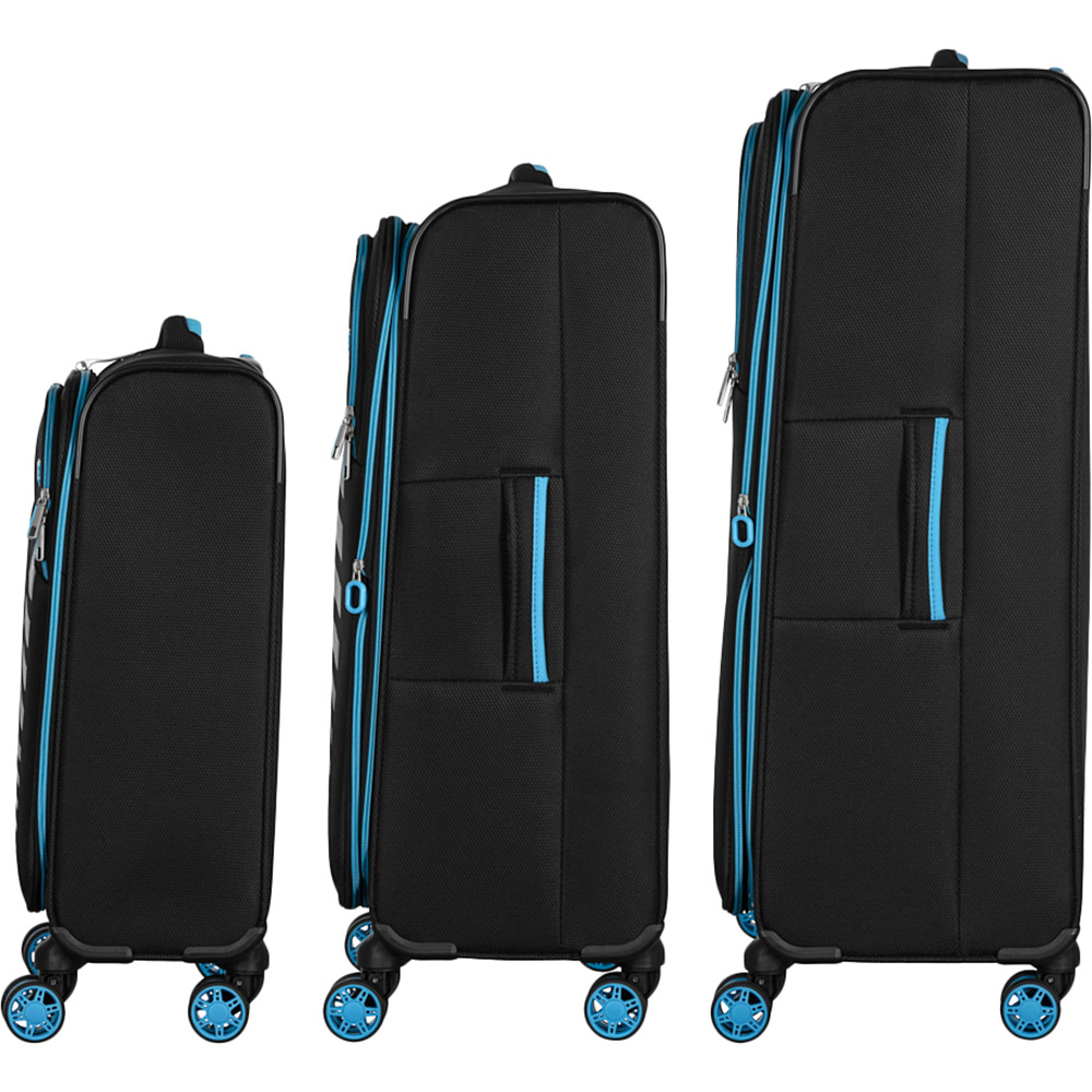 Зовнішній вигляд Набір валіз 2E Trek (L+M+S) + 3 рюкзаки Cabin 2E-BPET-CABIN-BK Black (2E-SPE-TREK-SET6-BK)