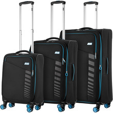 Набір валіз 2E Trek (L+M+S) + 3 рюкзаки Cabin 2E-BPET-CABIN-BK Black (2E-SPE-TREK-SET6-BK)