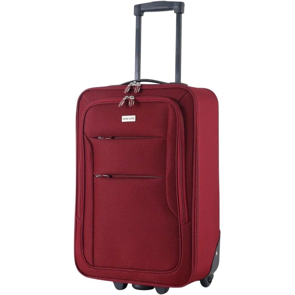 Чемодан Semi Line 20" S Burgundy (T5678-1) Дополнительно Polyester 600D; ручка с 2 уровнями фиксации; верхняя и нижняя ручки; 3 фасадных кармана на молнии; внутренняя молния-подкладка; компрессионные ремни; ID-окно; защитные пластиковые накладки; возможность навесного замка (не входит в комплект)
