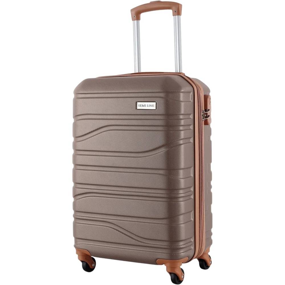 Чемодан Semi Line 20" S Graphite/Brown (T5689-1) Замок встроенный