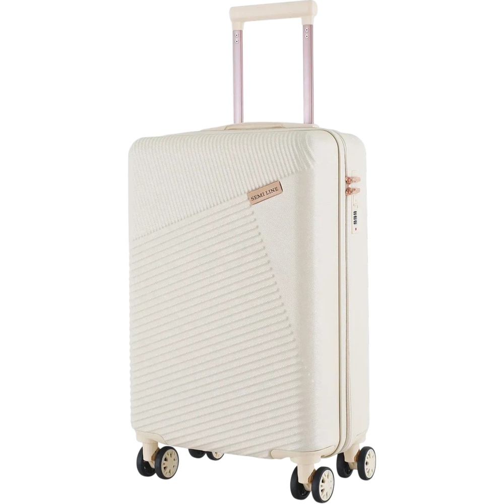 Чемодан Semi Line 20" S Ecru (T5757-2) Замок встроенный
