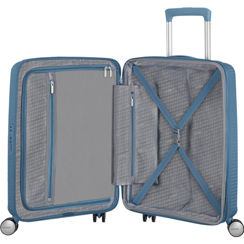 Фото Чемодан дорожный AMERICAN TOURISTER Soundbox S Gray/Blue (32G*51001)