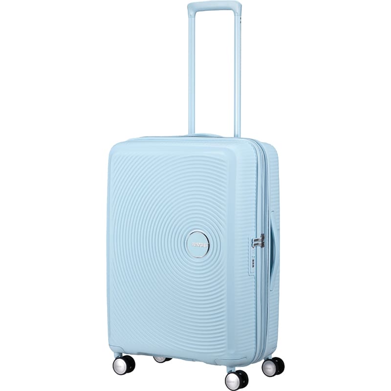 Чемодан дорожный AMERICAN TOURISTER Soundbox M Pastel Blue (32G*22002) Замок встроенный TSA