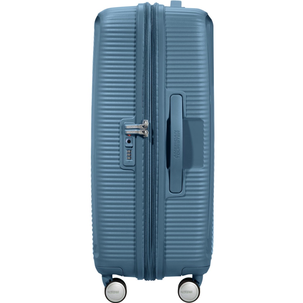 Чемодан дорожный AMERICAN TOURISTER Soundbox M Gray/Blue (32G*51002) Особенности телескопическая ручка