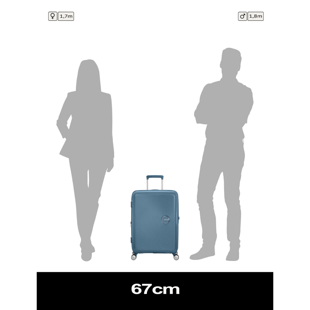 Изображение Чемодан дорожный AMERICAN TOURISTER Soundbox M Gray/Blue (32G*51002)