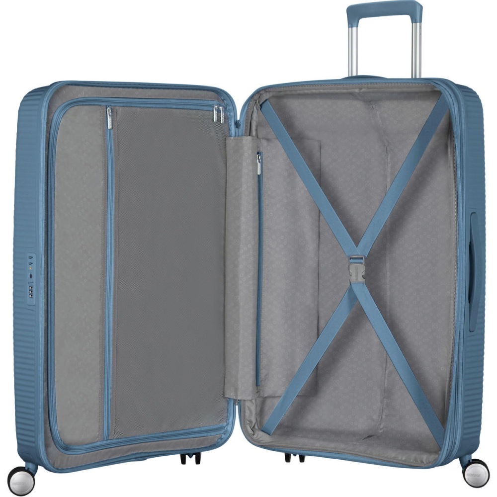 Фото Чемодан дорожный AMERICAN TOURISTER Soundbox M Gray/Blue (32G*51002)
