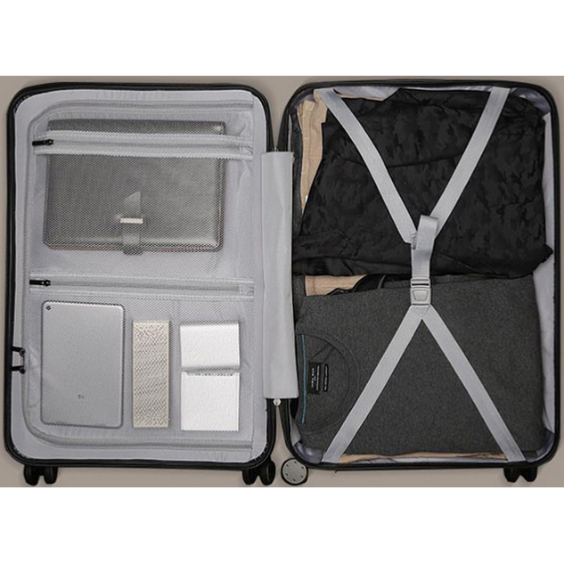 Чемодан дорожный Xiaomi RUNMI 90 Points suitcase Dark Grey Magic Night 28" (Р29540) Замок встроенный TSA