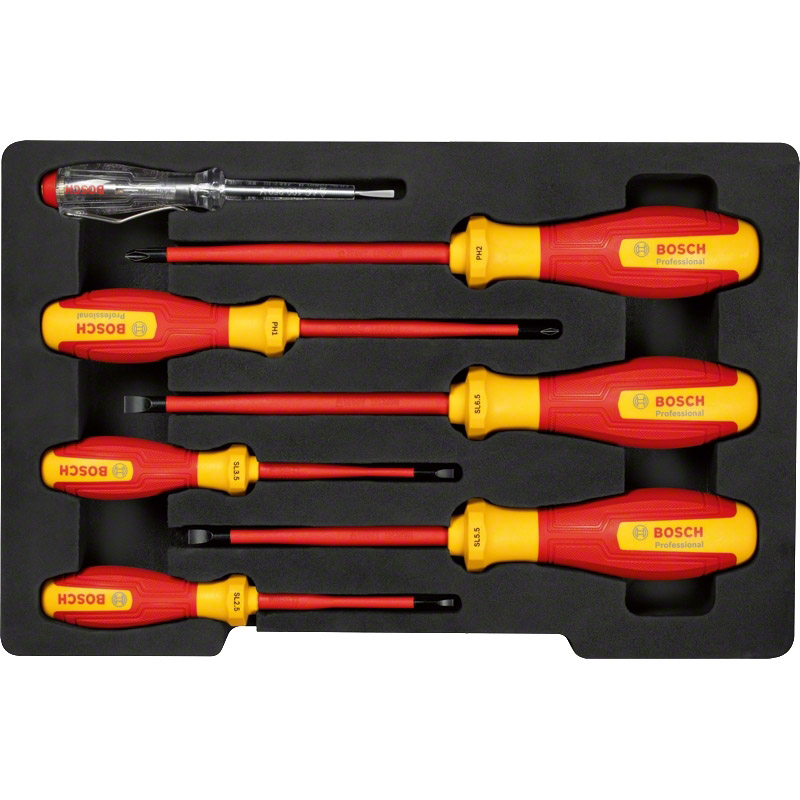Набор отверток BOSCH Professional (SL/PH) VDE (1.600.A02.NF7) Тип стандартная