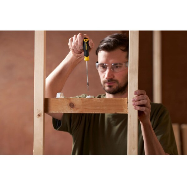 Викрутка STANLEY Cushion Grip SL4x100мм (STHT16195-0) Тип накінечника/битки плаский (SL)