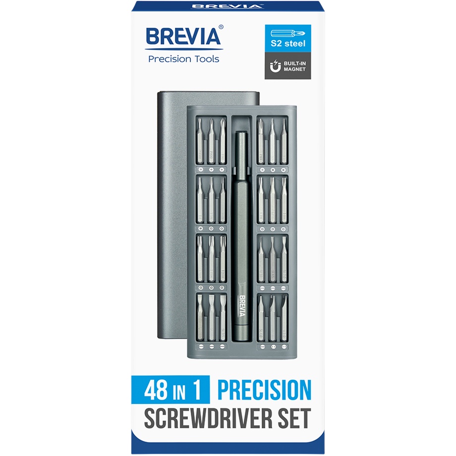 В інтернет магазині Викрутка з набором біт BREVIA 48 в 1 (55048MMC)