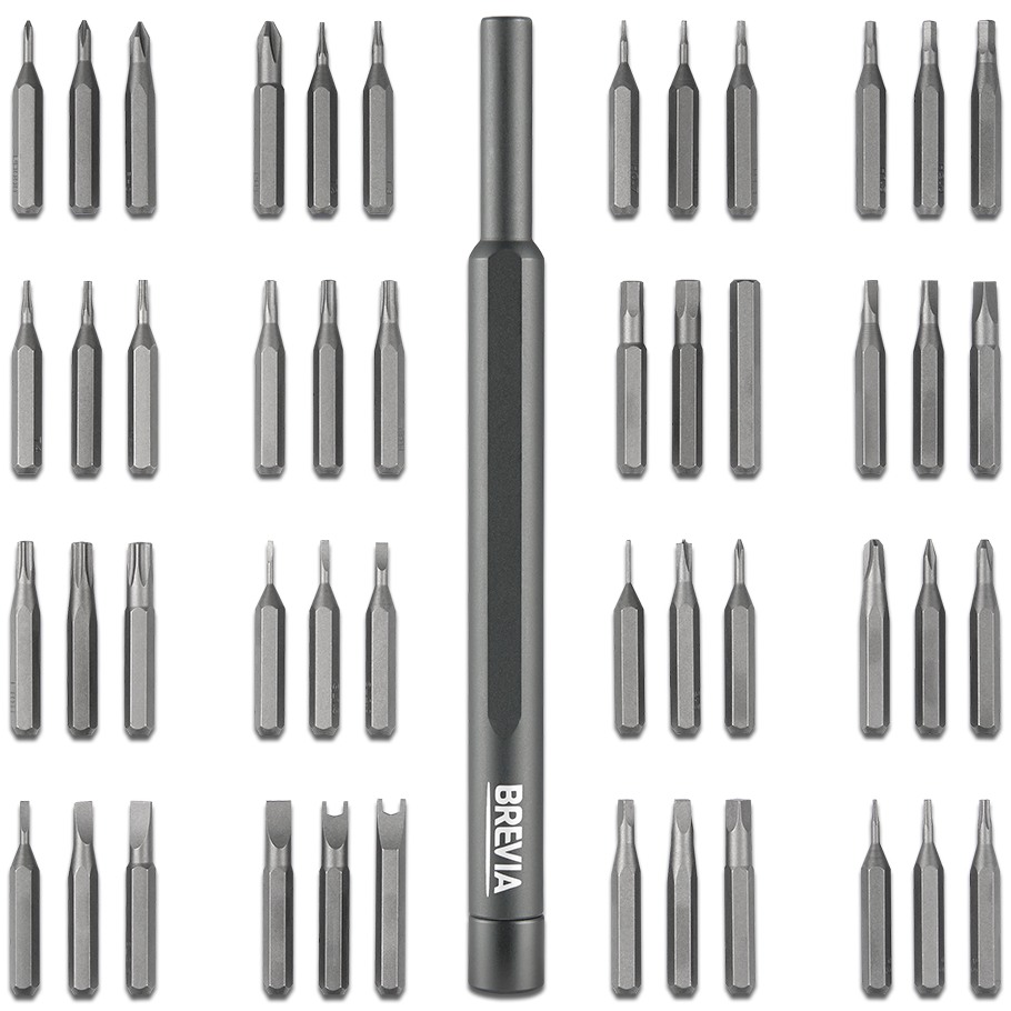 Викрутка з набором біт BREVIA 48 в 1 (55048MMC) Додатково Алюмінієва рукоятка 10x127 мм