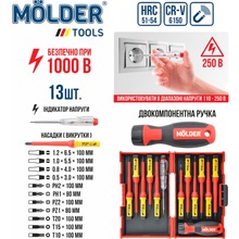 Набір викруток MOLDER VDE 1000 13 шт (MT35213)