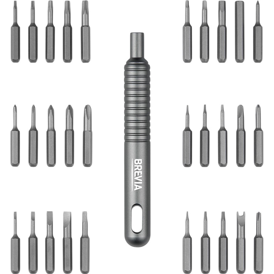 Отвертка с набором бит BREVIA 31 в 1 (55031MMC) Дополнительно Алюминиевая рукоятка 12x97 мм; Размер кейса: 132.5х66.3х17 мм