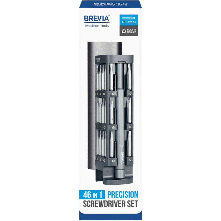 Фото 15 Викрутка з набором біт BREVIA 46 в 1 (55046MMC)