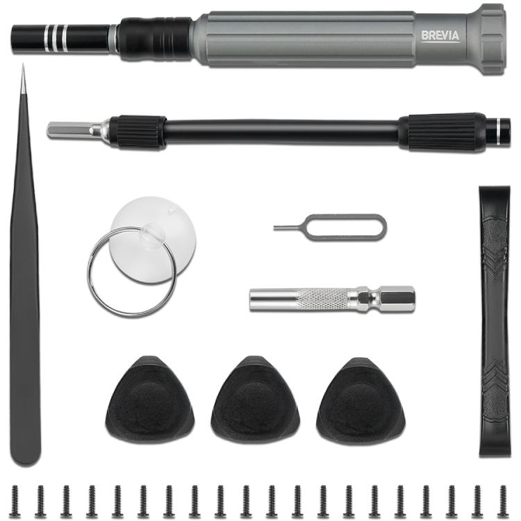 Отвертка с набором бит BREVIA 55150MPC Тип наконечника/биты двухштырьковый (Spanner)