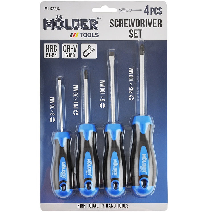 Набір викруток MOLDER 4 шт (MT32204)