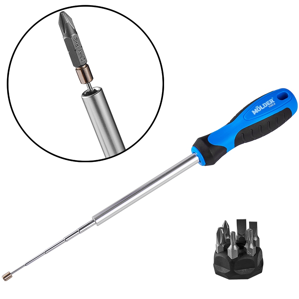 Викрутка з набором біт MOLDER 8 в 1 (MT32208) Тип стандартна