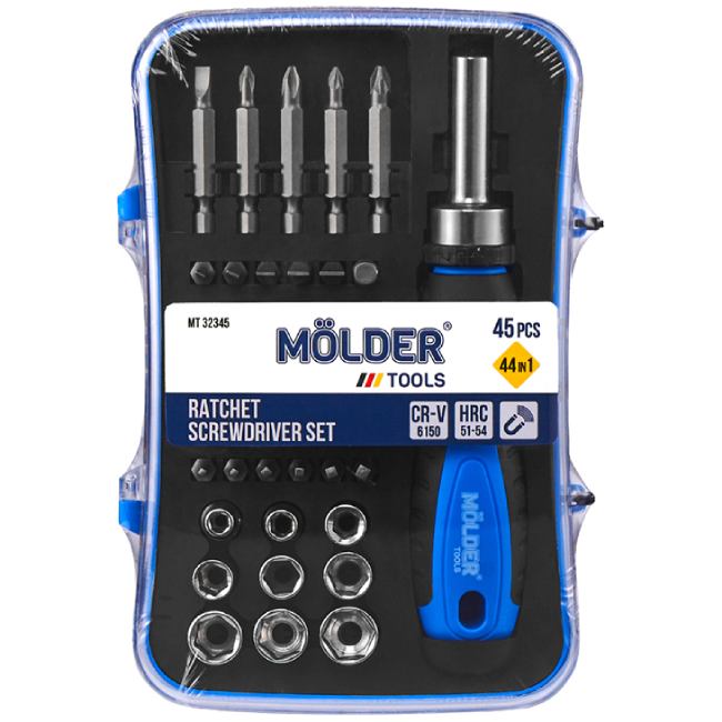 Отвертка с набором бит MOLDER MT32345