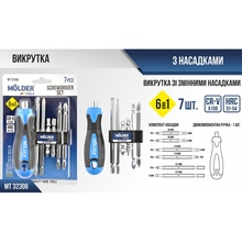 Викрутка з набором біт MOLDER 6 в 1 (MT32306)