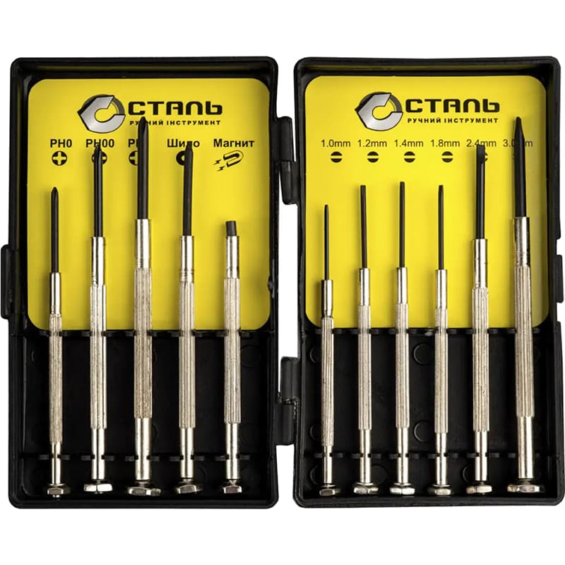 Набір викруток СТАЛЬ 11 шт (67982)