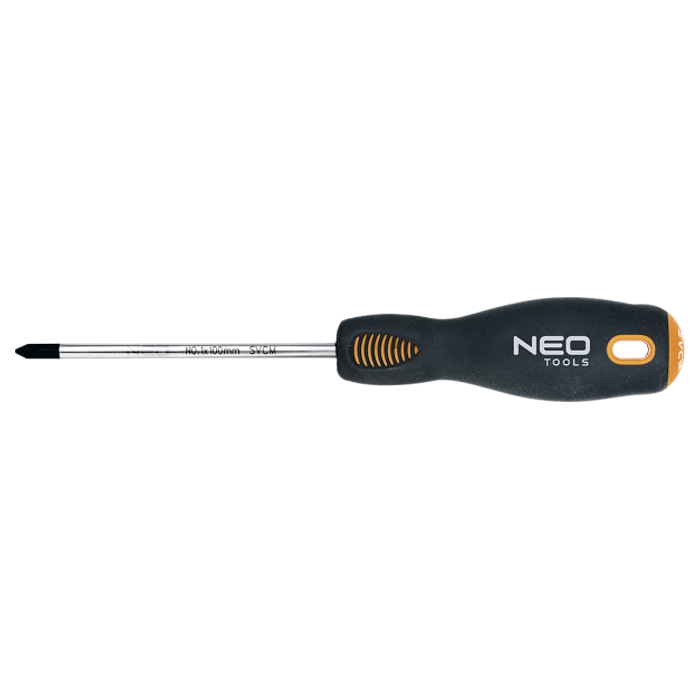 

Отвертка NEO TOOLS PZ1 x 100 мм (04-032), Отвертка крестовая PZ1 x 100 мм, CrMo