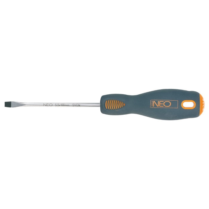 

Отвертка NEO TOOLS 5.5 x 100 мм (04-013), Отвертка шлицевая 5.5 x 100 мм, CrMo
