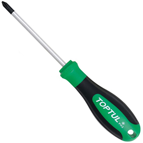 

Отвертка TOPTUL PH2 x 150mm Anti-Slip (FBAD0215), Отвертка крестовая PH2 x 150mm Anti-Slip