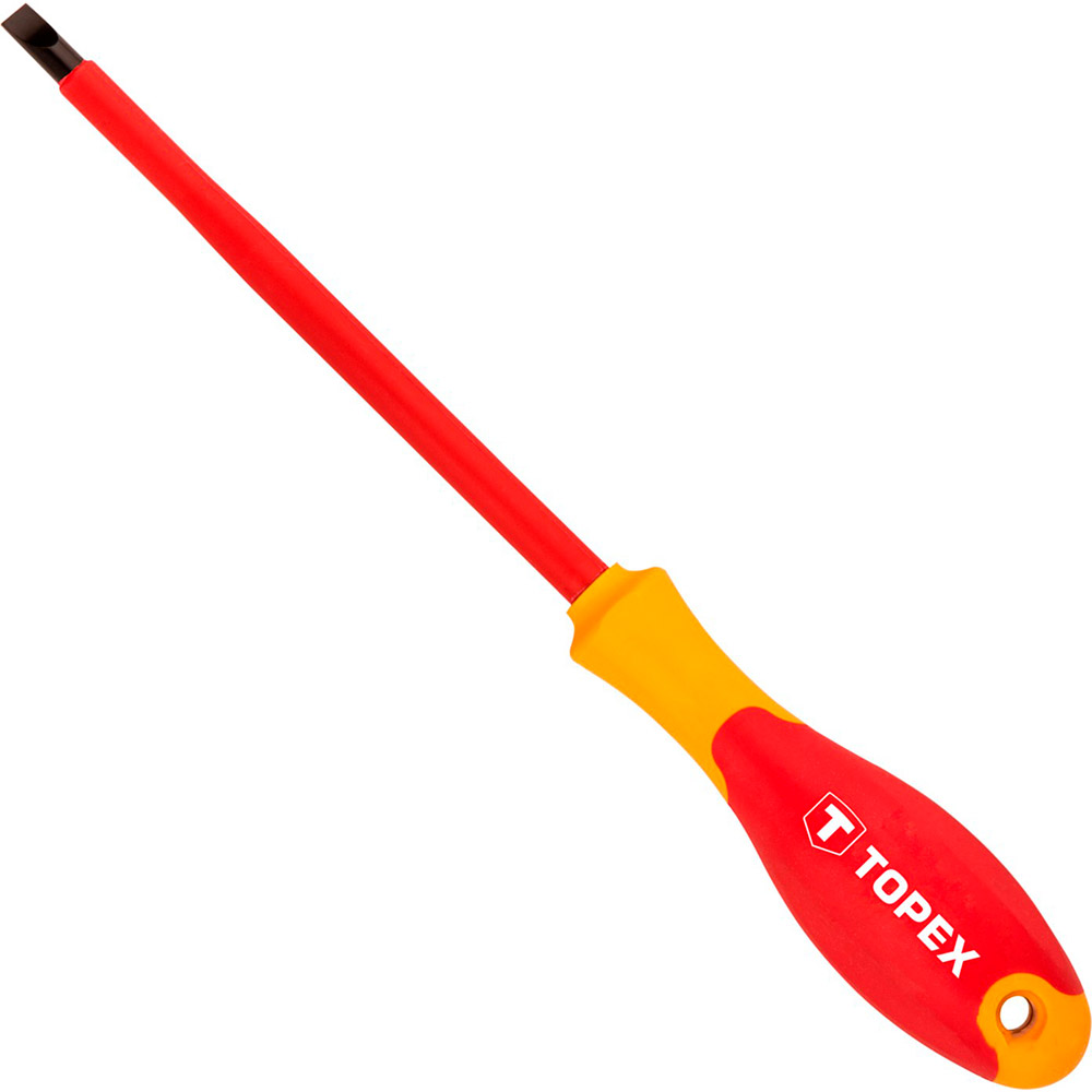

Отвертка TOPEX 6.5x150 мм (39D474), Отвертка шлицевая 1000В, 6.5 x 150 мм,, CrMo