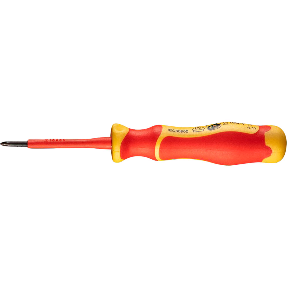 

Отвертка Neo Tools крестовая 1000 В PH0 x 3 x 60 мм (04-137), Викрутка PH0x3x60mm, 1000 В ,