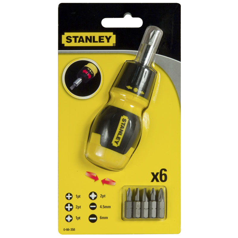 Заказать Отвертка STANLEY Multibit Stubby (0-66-358)