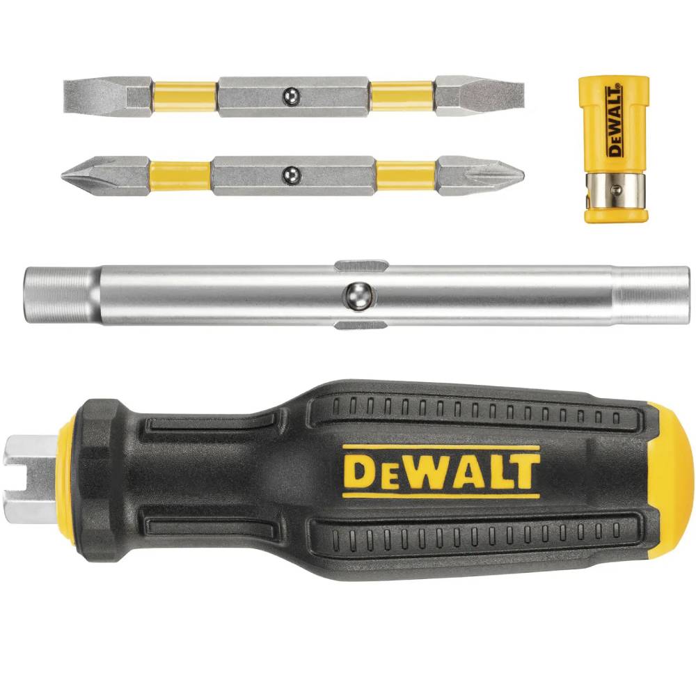 Отвертка DEWALT FULL FIT 6 Way с битами 2 шт (DWHT66569-0) Тип наконечника/биты плоский (SL)