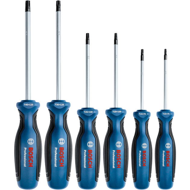 Набор отверток BOSCH Torx 6 шт (1.600.A01.V09)