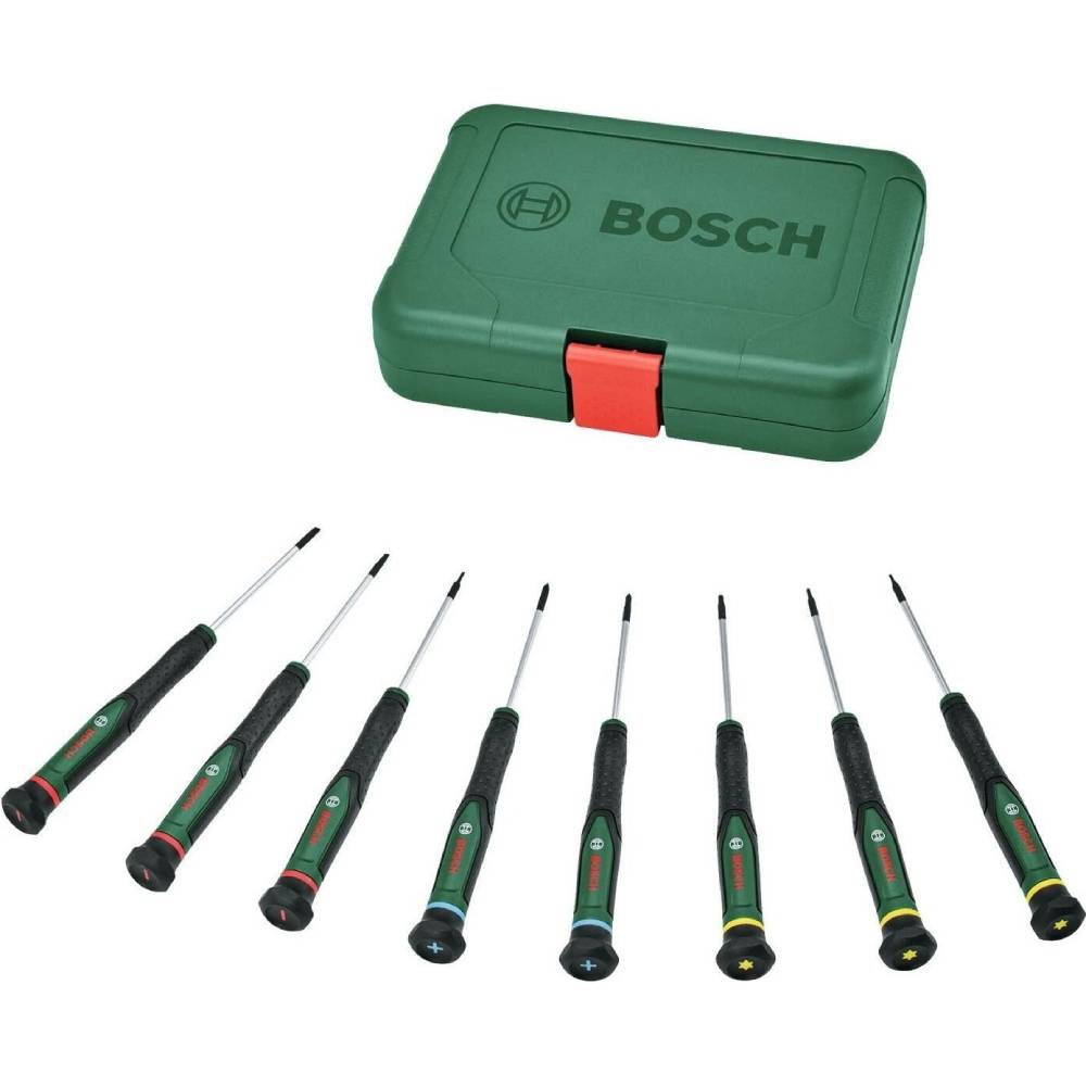 Набор отверток Bosch 8 шт (1.600.A02.Z9M) Дополнительно Номер шлица - 00, 0, 1,5, 2,5, 3, 5, 6, 8; намагниченное жало стержня.