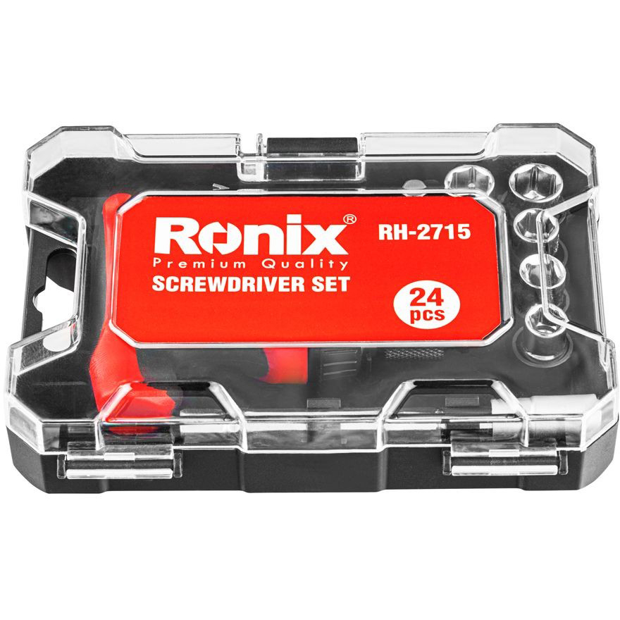 Набор отверток RONIX с насадками 24 шт (RH-2715) Тип наконечника/биты крестообразный (Phillips/PH)