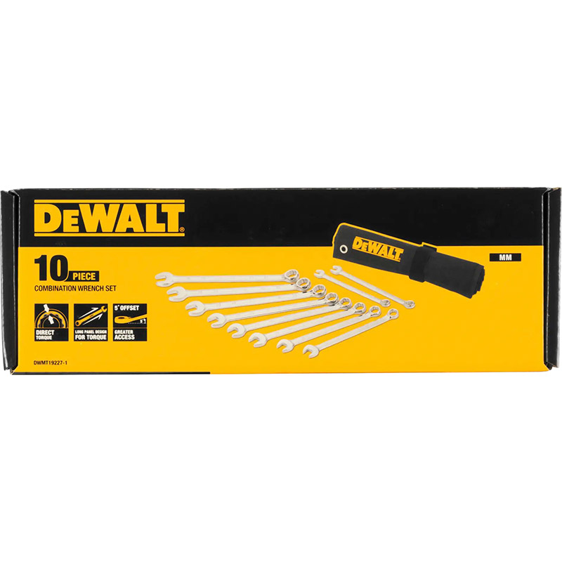 Набір ключів DEWALT DWMT19227-1 10 шт Форма пряма