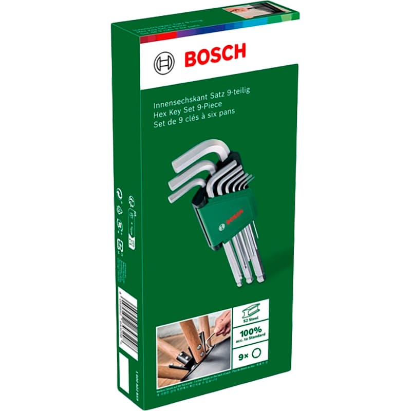 Заказать Набор ключей BOSCH 9 шт (1.600.A02.BX9)