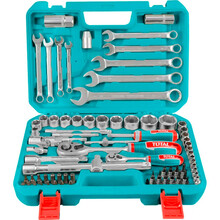 Набор ключей TOTAL THT421802 головок 1/2" 1/4" 82 предмета в кейсе (THT421802)
