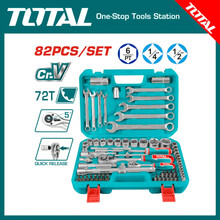 Набор ключей TOTAL THT421802 головок 1/2" 1/4" 82 предмета в кейсе (THT421802)