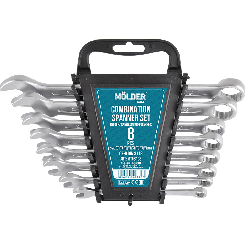 Набор ключей MOLDER CR-V 8-19 мм 8 шт (MT58108)