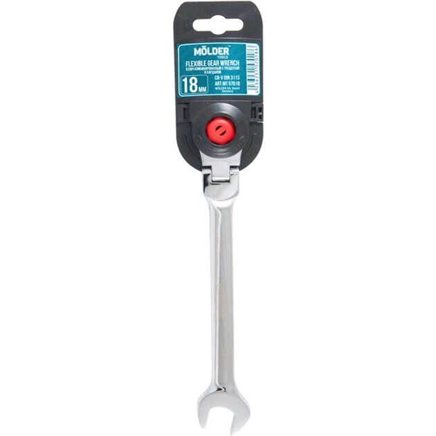 Ключ комбинированный с трещоткой и карданом MOLDER CR-V 18 мм (MT57018)
