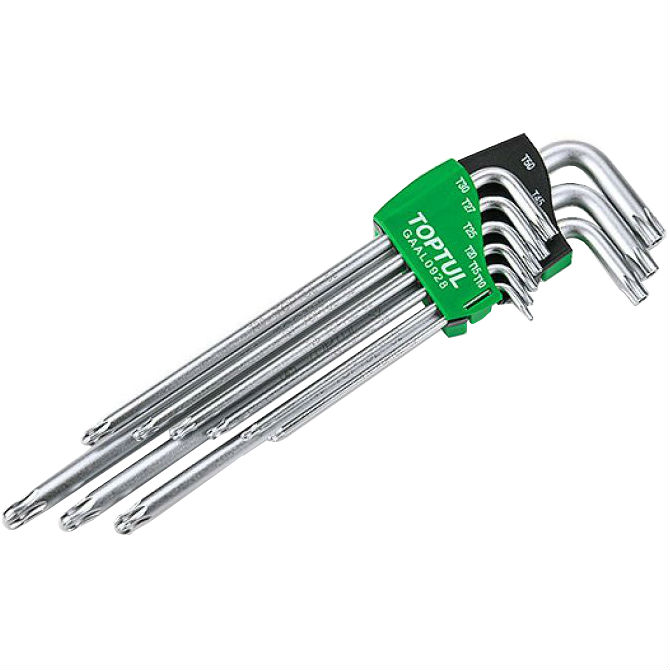 

Набор ключей TOPTUL TORX T10-T50 9ед. (GAAL0928), Набор Г-обр. ключей TORX T10-T50 9ед. GAAL0928