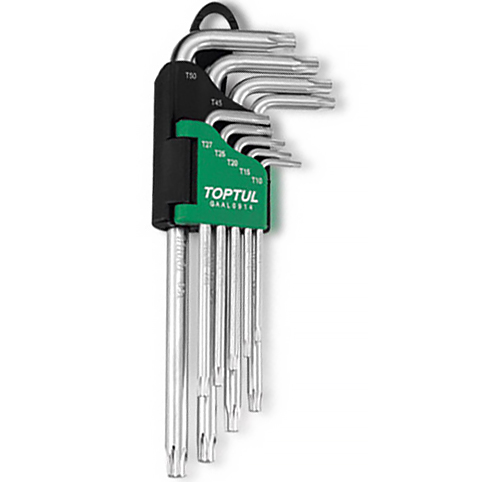 

Набор ключей TOPTUL TORX T10-T50 9ед. (GAAL0919), Набор Г-обр. ключей TORX T10-T50 9ед. GAAL0919