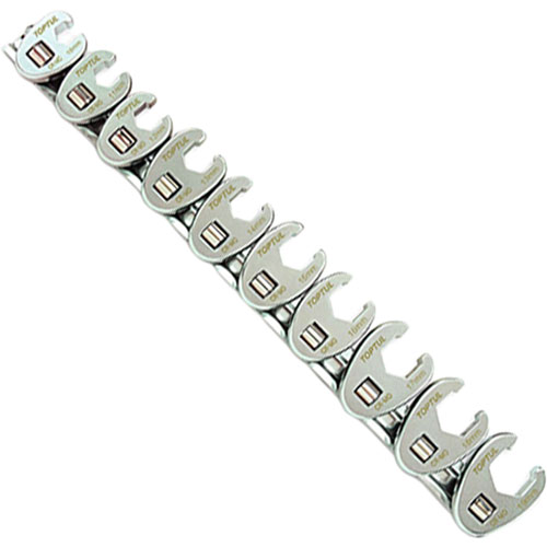 

Набор ключей TOPTUL 3/8" 10 шт (GAAR1001), Набор разрезных ключей 3/8" 10шт 10-19мм GAAR1001