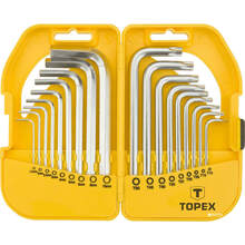 Ключі TOPEX шестигранні HEX і Torx 18 шт (35D952)