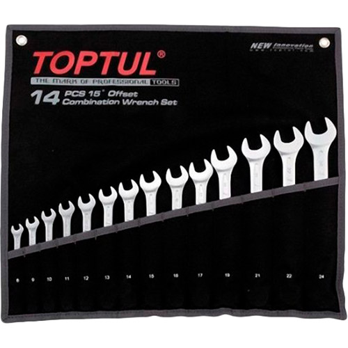 

Набор ключей TOPTUL Hi-Performance 8-24мм 14 шт (GPAX1402), Набір комб.ключів Hi-Perf.8-24мм 14шт (GPAX1402)