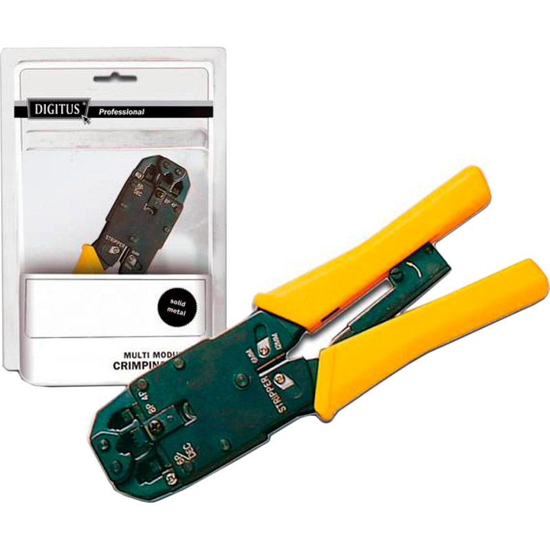 Многофункциональный обжимной инструмент Digitus Professional (DN-94004) Материал рукояти пластик